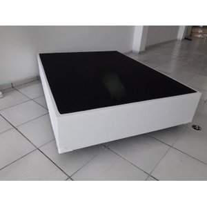 Base Cama Box Premium Corino Branco Casal 138x188x032
