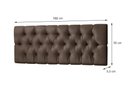 Ver imagem 2 de Cabeceira de Cama Estofada Queen 160cm Marrom Capitone- Rede Móveis