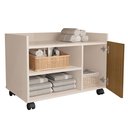 Ver imagem 2 de Gabinete para Banheiro com Rodinhas Londres:offwhite/ripado