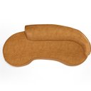 Ver imagem 4 de Sofá 3 Lugares Curvo Sala de Estar Living Firenze Direito D02 Couríssimo Whisky 230 cm B-90 - Lyam