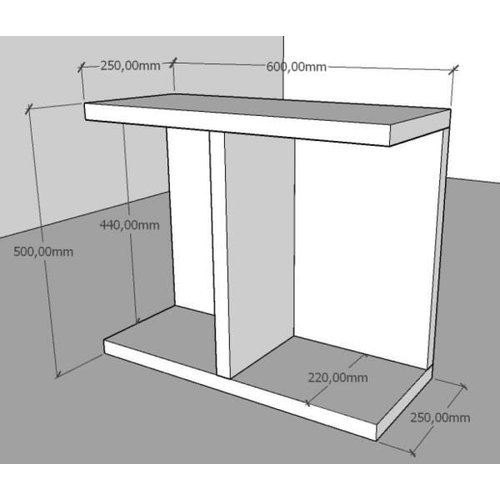 Mesa Lateral para sofá moderna Branco | MadeiraMadeira