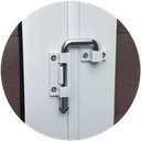 Ver imagem 4 de Porta Alumínio Camarão Lambril/Vidro D.L25 Mix Corten 70 V.Refl.Brimak