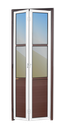 Ver imagem 1 de Porta Alumínio Camarão Lambril/Vidro D.L25 Mix Corten 70 V.Refl.Brimak