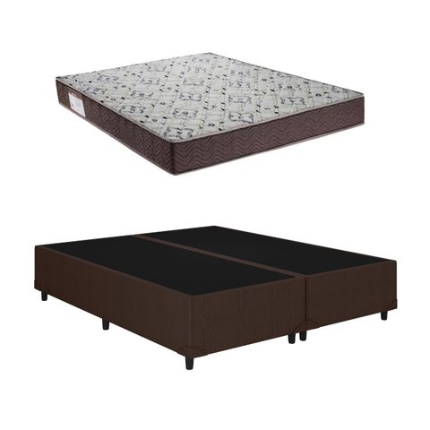 Cama Box Casal Bipartido Iso 150 Espuma D45 138x188 Marrom - Ortobom