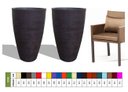 Ver imagem 1 de Kit 2 Vaso Planta 80x50 Oval Moderno Polietileno BGPLASTICOS ROSA 022
