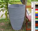 Ver imagem 5 de Kit 2 Vaso Planta 80x50 Oval Moderno Polietileno BGPLASTICOS ROSA 022