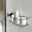 Ver imagem 3 de Suporte com Adesivo para Shampoo Banheiro Multiuso - Stolf Preto
