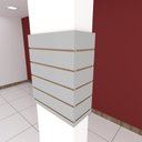 Ver imagem 1 de Kit 4 Painel Canaletado para Pilar Cinza Cristal 2 Peças 5