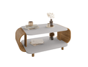 Ver imagem 1 de Mesa Centro Bechara Floripa Apoio Mesinha Decorativa Sala Porta Objetos Quadros Off-cinza/cinamomo