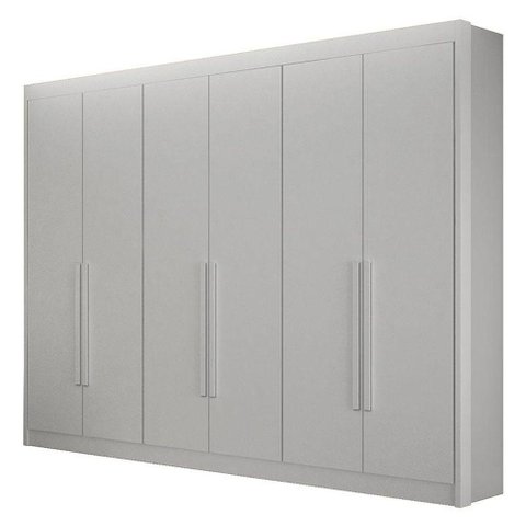 Guarda Roupa 6 Portas Diamante Gold Branco - Leifer Móveis