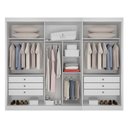 Ver imagem 4 de Guarda Roupa 6 Portas Diamante Gold Branco - Leifer Móveis