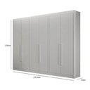 Ver imagem 3 de Guarda Roupa 6 Portas Diamante Gold Branco - Leifer Móveis