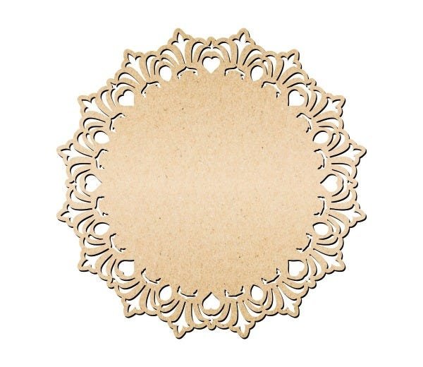 Kit 10 unidades Sousplat Supla Mdf Cru Natural 38 cm SP060CR - 1