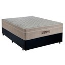 Ver imagem 1 de Cama Box Casal Sintético Cremil + Colchão Molas Ensacadas Airprime 138x188x65cm Cor:preto
