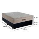 Ver imagem 3 de Cama Box Casal Sintético Cremil + Colchão Molas Ensacadas Airprime 138x188x65cm Cor:preto