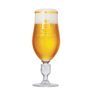 Taça de Cerveja Baden Baden Brasão Relevo Cristal 360ml para Happy Hour - Ruvolo