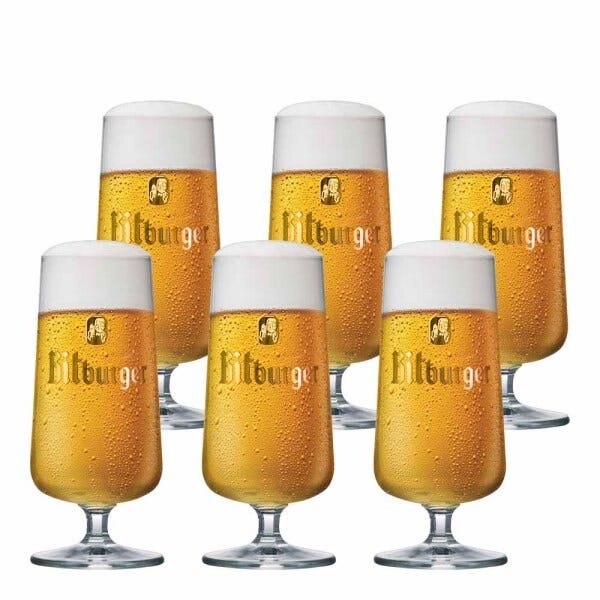 Jogo de Taças de Cerveja Frases Bitburger Cristal 370ml - 1