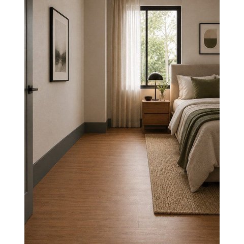 Rodapé de Poliestireno Liso Cinza 15cm x 2,40m