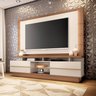 Estante Home Theater 2,10m Palazzo com Led Para TV 70 Cor Nature e Off White HB Móveis - 1
