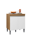 Ver imagem 1 de Balcão Cocktop Ravena Premium 5 ou 4 Bocas:Amêndoa/Branco