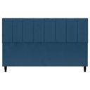 Ver imagem 1 de Cabeceira Decorativa Classic para Cama King 195 Cm Suede Azul Marinho - Azul-marinho, Suede