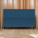 Ver imagem 4 de Cabeceira Decorativa Classic para Cama King 195 Cm Suede Azul Marinho - Azul-marinho, Suede