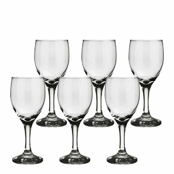 Jogo de Taças de Vinho Tinto América Água em Vidro 6 Pcs QE Ruvolo - 1
