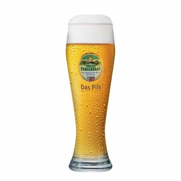Jogo de Copos de Cerveja Frases Unser Burgerbrau Vidro 630ml - 2