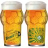 Copo Cerveja Pint Bola Copa do Mundo Futebol Vai que é tua Brasil 580ml - 2 Pcs - 1