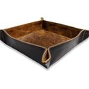 Ver imagem 3 de Organizador Aparador de Mesa Porta-trecos em Couro 16x16x4cm