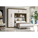 Ver imagem 1 de Guarda Roupa com Cabeceira Casal J&a Cancún 5 Portas 3 Gavetas Jequitibá Off White