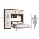 Ver imagem 6 de Guarda Roupa com Cabeceira Casal J&a Cancún 5 Portas 3 Gavetas Jequitibá Off White
