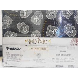Kit Colcha Harry Potter Piquet Solteiro 2 peças Dohler 24645 - 3