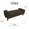 Recamier Baú Fênix para Cama Solteiro 100cm Suede Marrom - Incasa Decor - 4