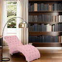 Ver imagem 1 de Recamier Divã Espreguiçadeira para Sala Cliníca Elisa Suede Cor:rosê