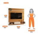 Ver imagem 4 de Painel Bancada Suspensa Estante Evo p/ TV 55" - HB Móveis:Cinamomo/Off White