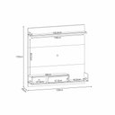 Ver imagem 2 de Painel Bancada Suspensa Estante Evo p/ TV 55" - HB Móveis:Cinamomo/Off White