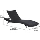 Ver imagem 3 de Espreguiçadeira Bona Corda Náutica Alumínio Piscina Jardim Preto