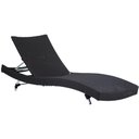 Ver imagem 1 de Espreguiçadeira Bona Corda Náutica Alumínio Piscina Jardim Preto
