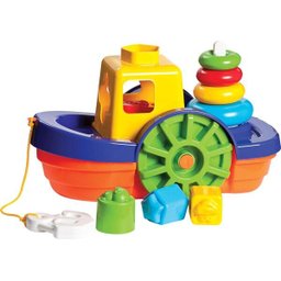 Kit de Brinquedos Educativos Barco + Cubinhos 5 em 1 - 3