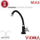 Ver imagem 2 de Torneira Cozinha de Mesa Bica Alta Móvel Linha Vienna Abs Bitola 1/2'' Cor Preto e Cromado Durín
