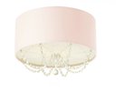 Ver imagem 1 de Luminária Plafon Princesa com Cristais 40x15 Cilíndrica Cor: Rosa