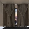 Cortina Sala e Quarto 6,50x2,40 Tecido Blackout Ana Marrom - 4