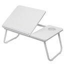 Ver imagem 1 de Mesa para Notebook Dobrável Branca em Madeira Resistente