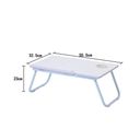 Ver imagem 2 de Mesa para Notebook Dobrável Branca em Madeira Resistente