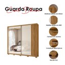 Ver imagem 6 de Guarda Roupa Casal Dhara e Cômoda Lisboa Freijó Off White - Moval
