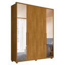 Ver imagem 1 de Guarda Roupa Casal Greco 4 Portas Cumaru com Espelho - Madetec