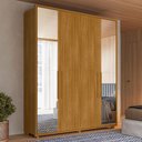 Ver imagem 2 de Guarda Roupa Casal Greco 4 Portas Cumaru com Espelho - Madetec