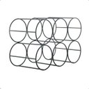 Ver imagem 1 de Adega de Vinho de Mesa Porta 6 Garrafas Empilhável de Aço