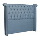 Ver imagem 2 de Cabeceira Estofada Sienna para Cama Box Queen 160 cm Linho Azul
